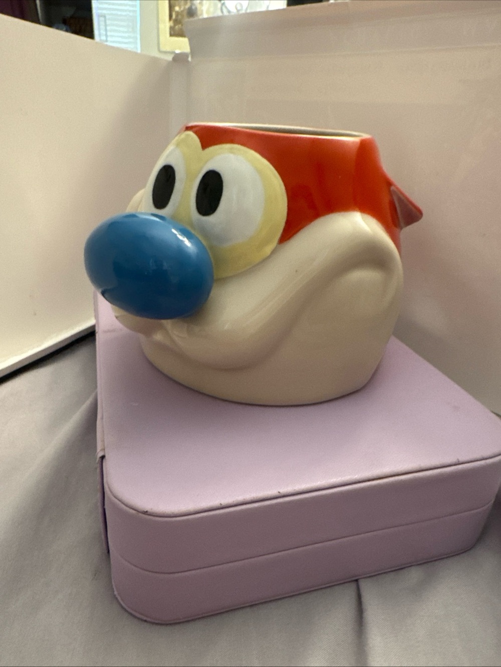 Ren and Stimpy: Stimpy Character Mug in Cream, Blue & Orange